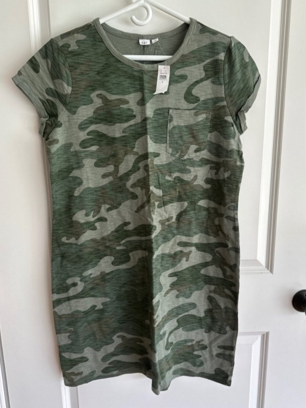 camouflage T-shirt dress
